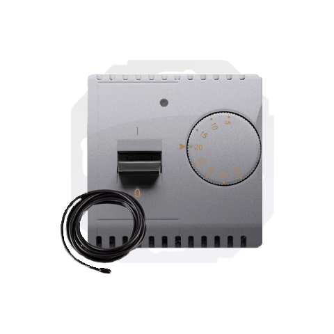 Simon Basic BMRT10ZS.02/21 Termostat s vnějším teplotním senzorem NTC-03, 16 A / 230 V~, montáž do krabice pomocí šroubů ocelová