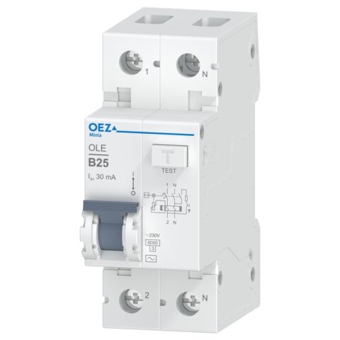 Proudový chránič s nadproudovou ochranou OLE-25B-1N-030AC *OEZ:38317