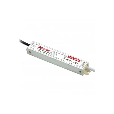 Napájecí zdroj  20W  1,67A 24VDC pro LED zdroje a LED moduly profesionální IP67 162x29x21 mm Scharfer *SCH-020-24