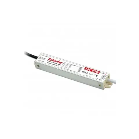 Napájecí zdroj  30W  1,25A 24VDC pro LED zdroje a LED moduly profesionální IP67 162x29x21 mm Scharfer *SCH-030-24