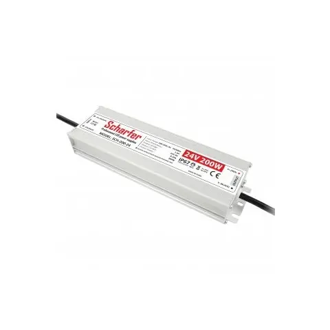 Napájecí zdroj 200W  8,33A 24VDC pro LED zdroje a LED moduly profesionální IP67 226x65x35 mm Scharfer *SCH-200-24