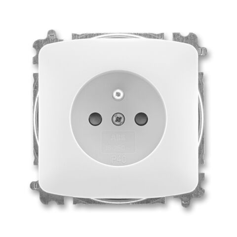 Tango 6619A-A06357 B zásuvka jednonásobná  s ochranným kolíkem, s clonkami barva bílá  *ABB
