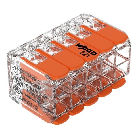 Wago 221-420 10x0,2-4mm krabicová svorka s páčkou