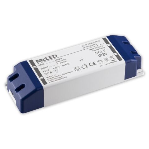 Napájecí zdroj 72W, DC12V/6A, IP20, plastové provedení se svorkovnicí *ML-732.073.11.0