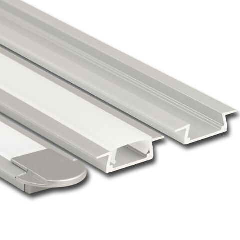 Vestavný hliníkový profil 22x7 mm, mléčný difuzor 2m *ML-761.024.02.2