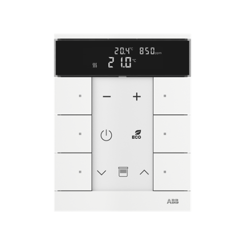 free@home 2CKA006220A0872 Tenton prvek ovládací 6násobný s termostatem, IAQ mechová bílá ABB