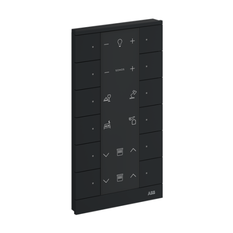 free@home 2CKA006220A0875 Tenton prvek ovládací 12násobný mechová černá ABB