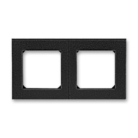 Levit®M 3901H-A05020 63 rámeček dvojnásobný, pro vodorovnou i svislou montáž barva onyx / kouřová černá ABB