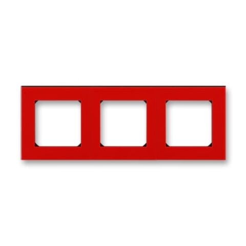 Levit® 3901H-A05030 65 rámeček  trojnásobný, pro vodorovnou i svislou montáž barva  červená / kouřová černá * ABB