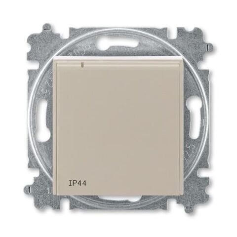 Levit®  6619H-A06997 18 zásuvka jednonásobná s ochranným kolíkem, s clonkami, s víčkem (IP44) macchiato / bílá ABB