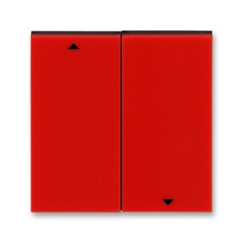 Levit® 3559H-A00662 65 kryt spínače žaluziového kolébkového, dělený, s potiskem barva  červená / kouřová černá  *ABB