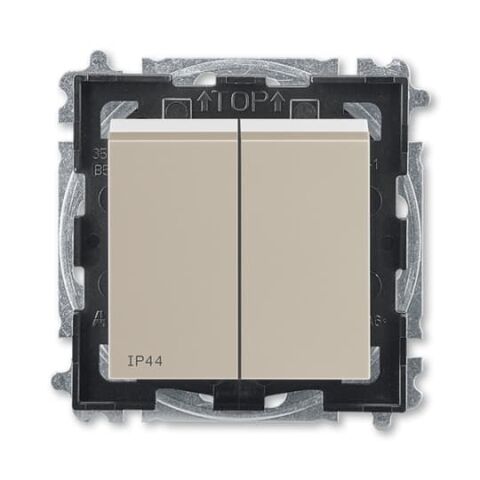 Levit® 3559H-A05940 18 přepínač sériový, s krytem, řazení 5, IP44 barva macchiato / bílá * ABB