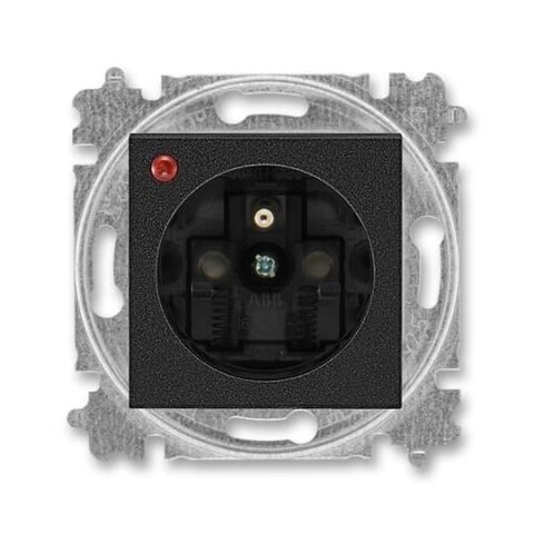 Levit®M 5599H-A02357 63 zásuvka jednonásobná, s ochranou před přepětím barva onyx / kouřová černá ABB