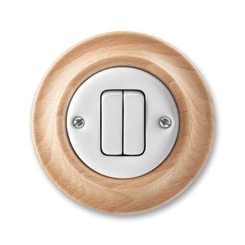 Decento® 3559K-C05345 50 přepínač sériový barva bílá (porcelán) / přírodní buk ABB