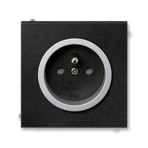 Neo®Tech 5519M-A02357 74 zásuvka jednonásobná, s ochr. kolíkem, s clonkami, s bezšroub. sv. barva onyx / titanová ABB