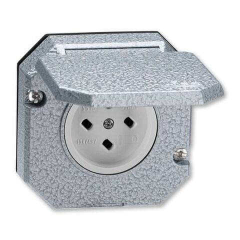 Zásuvka technická venkovní, vestavná, Al, vzor L, IP55 *5515N-C05766 šedá ABB