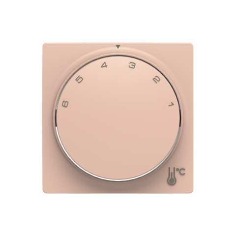 Zoni® 3292T-A00300 242 kryt termostatu prostorového s otočným ovládáním, s upevňovací maticí barva pudrová ABB