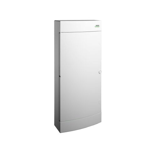 Plastová rozvodnice, bílé dveře, montáž na omítku, IP40, 4 řada, 4x18 modulů  PNS 4x18W *113272  Noark