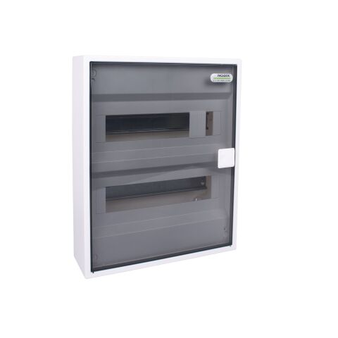 Plastová rozvodnice, průhledné dveře, montáž na omítku, IP40, 3 řady, 3x12 modulů  PNS-SD 36T *107276  Noark