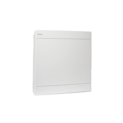Plastová rozvodnice s dodatečným prostorem za DIN lištami, bílé dveře, montáž na omítku, IP40, 2 řady, 2x18 modulů  PNS2 E 2x18W *113430  Noark