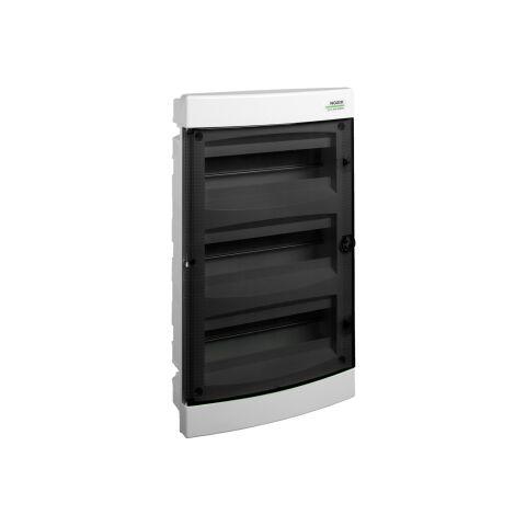 Plastová rozvodnice, průhledné dveře, montáž pod omítku, IP40, 4 řady, 4x12 modulů  PNF 48T *113772  Noark