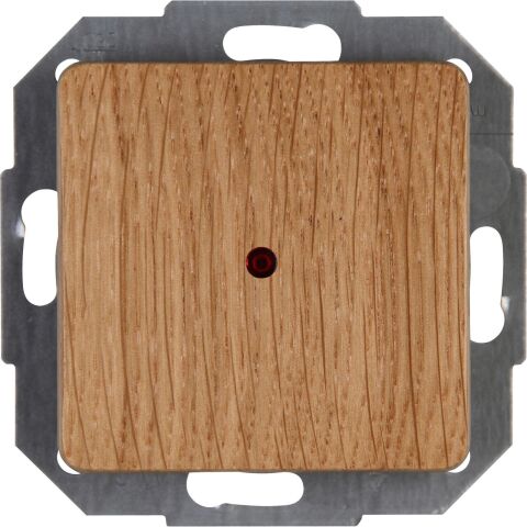 ONTARIO DUB vypínač č.6 s kontrolkou, červenou čočkou 6196.7908.6 pravé dřevo Kopp