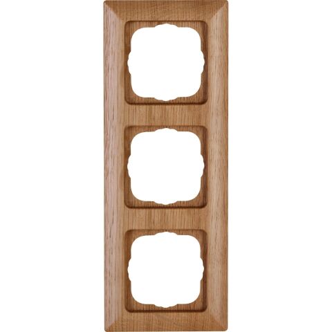 ONTARIO DUB rámeček 3-násobný přírodní dřevo 3067.3053.3 pro svislou i vodorovnou montáž Kopp