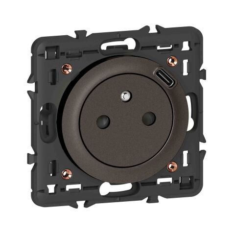 CL ZÁSUVKA 2P+T/USB-C GRAFIT  *067927 Legrand