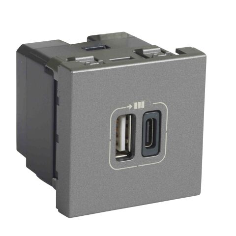 MOSN 2XUSB-A+C NABÍJEČKA 3A HL  *079392 Legrand