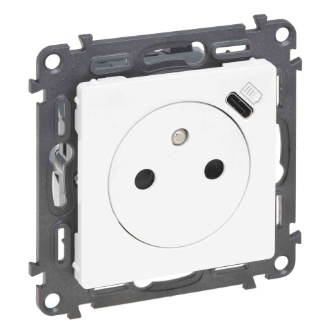 Valena LIFE zásuvka 2P+T/USB-C barva bílá *753136 Legrand