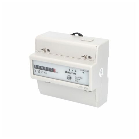 Elektroměr EDIN 371M 5-100A 3F 1T mech.čísellník