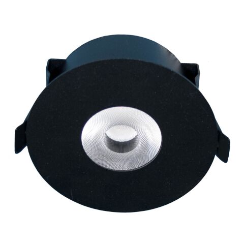 Vestavný downlight MODUS PARD1000, LED 830, širokozářič 55°, černý,  IP40