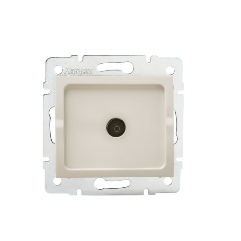 Zásuvka anténní LOGI 02-1290-002 typu F barva krémová 25156 Kanlux