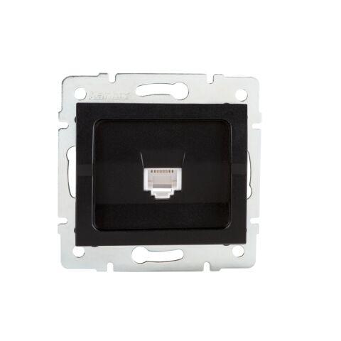 Zásuvka LOGI 02-1400-042 datová RJ45Cat 6 barva černá matná 33594 Kanlux