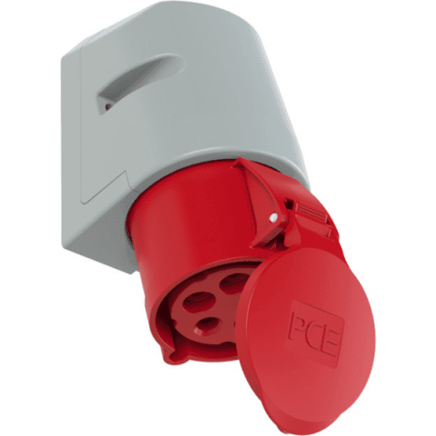 Zásuvka nástěnná 5-pólová, 32A / 400V, 6h, IP44 *125-6tt Turbo Twist PCE automatické svorky