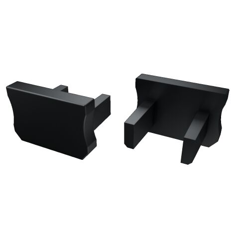 Koncovka profilu EC-PROFIL X BLACK (12-0082-01) barva černá GXLP1452 Greenlux