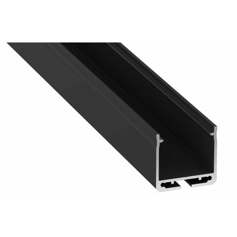 Profil hliníkový AL-PROFIL DILEDA BLACK 2M (10-0185-20) přisazený nebo závěsný barva černá GXLP2013 Greenlux