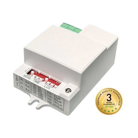Čidlo pohybu SENSOR 70 HF interiérové vestavné GXHF010 Greenlux
