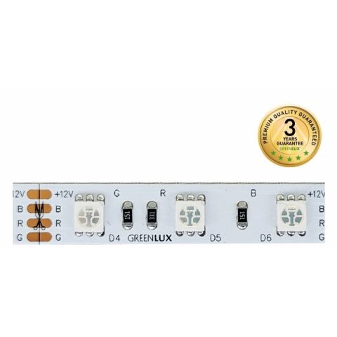 Pásek LED STRIP RGB 60LED/14,4W/m IP20 5m (*5m=1pcs) GXLS044v2 Greenlux