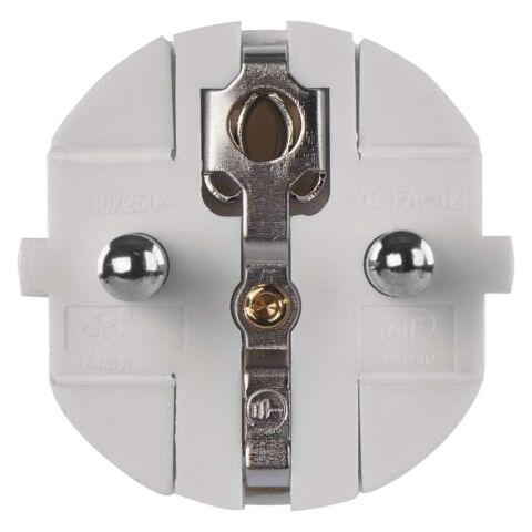 Vidlice přímá pro prodlužovací kabel, bílá *P0034