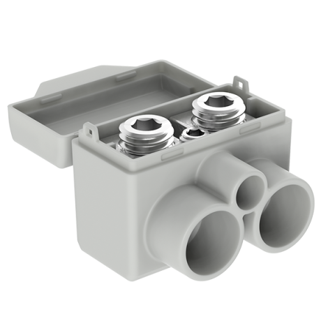 Distribuční svorka SLT 50-2-1 modrá Al 10-50/Cu 2.5-35 mm2 1000V (+1,5-6mm2) typ MAS2051B10 Morek