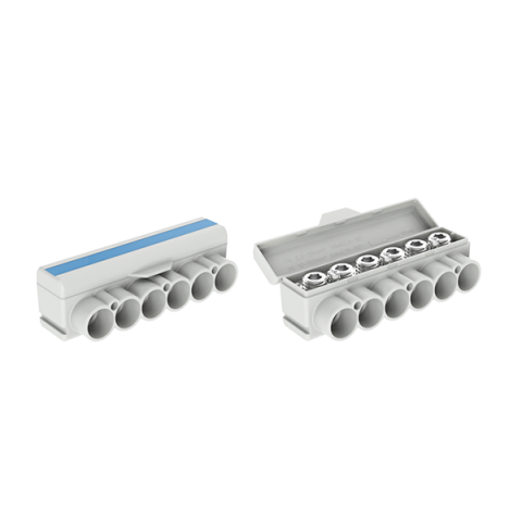 Distribuční svorka SLT 50-6-3 modrá Al 10-50/Cu 2.5-35 + 3x2,5mm2 1000V typ MAS6051B10 Morek