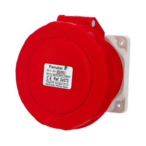 Zásuvka vestavná 24373 IP67/400V/32A/5P 6h, přímá - SpeedPRO Famatel