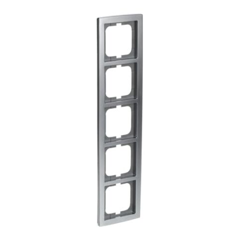Solo® 2CKA001754A4108 rámeček pětinásobný, pro vodorovnou i svislou montáž barva chromová matná ABB