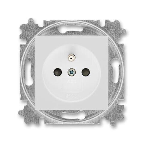Levit®M 6619H-A06357 16 zásuvka jednonásobná s ochranným kolíkem, s clonkami (typ 6619) barva šedá / bílá ABB