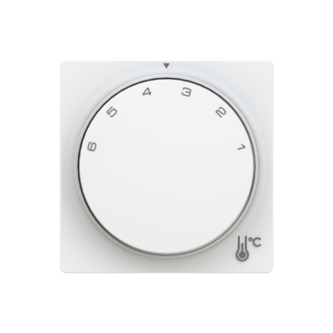 Zoni® 3292T-A00300 240 kryt termostatu prostorového s otočným ovládáním, s upevňovací maticí barva matná bílá ABB