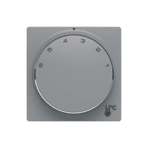 Zoni® 3292T-A00300 241 kryt termostatu prostorového s otočným ovládáním, s upevňovací maticí barva šedá ABB