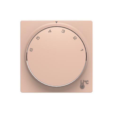 Zoni® 3292T-A00300 242 kryt termostatu prostorového s otočným ovládáním, s upevňovací maticí barva pudrová ABB