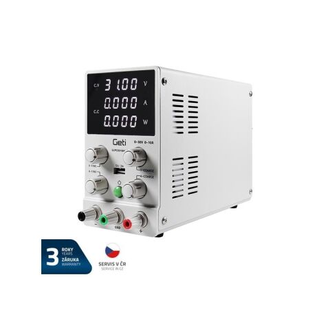 Zdroj laboratorní GETI GLPS 3010HW  0-30V/ 0-10A