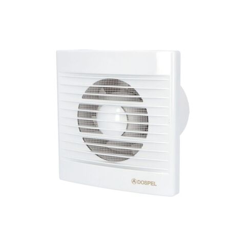 Ventilátor STYL 100 S průměr 100mm základní model s kluzným ložiskem, zpětná klapka, nástěná montáž, IPX4, 100m3/h, barva bílá